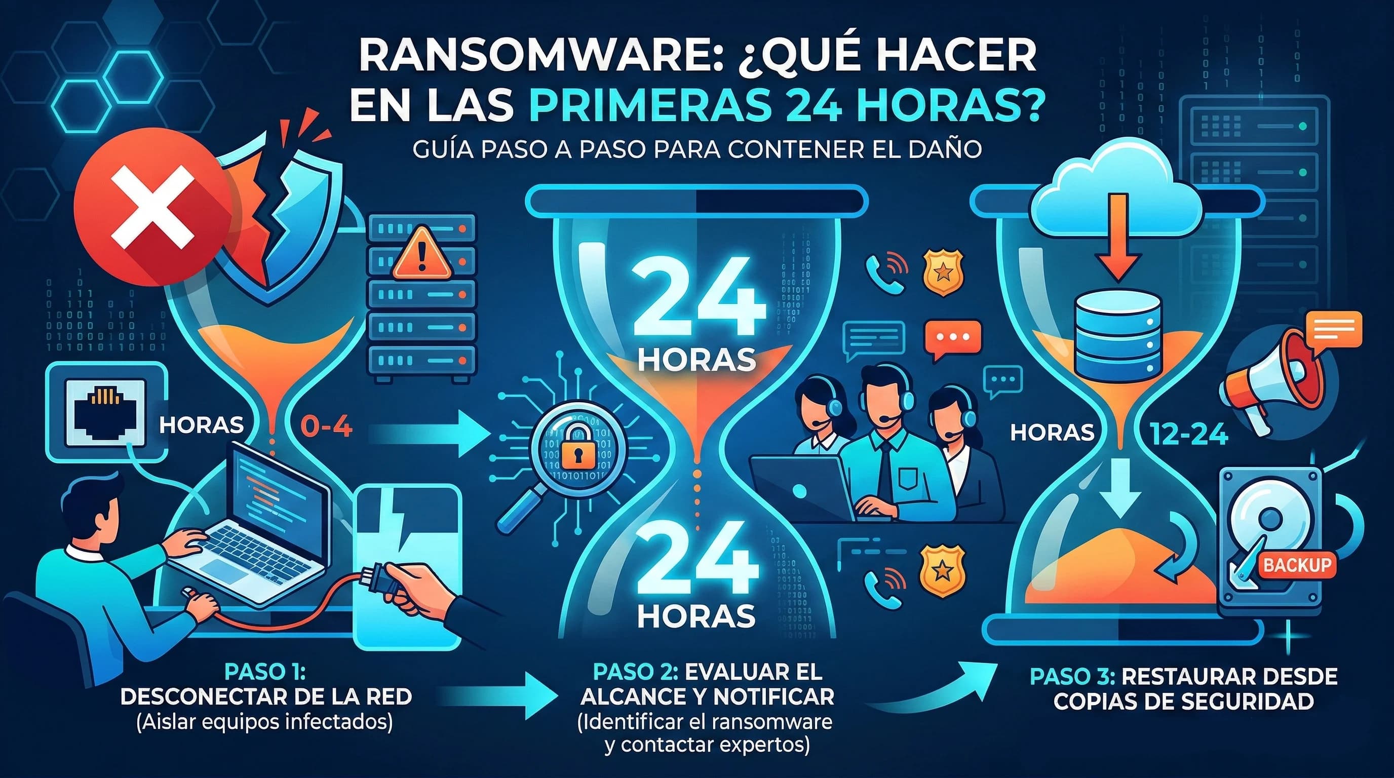 Ransomware: Qué Hacer en las Primeras 24 Horas para Contener el Daño