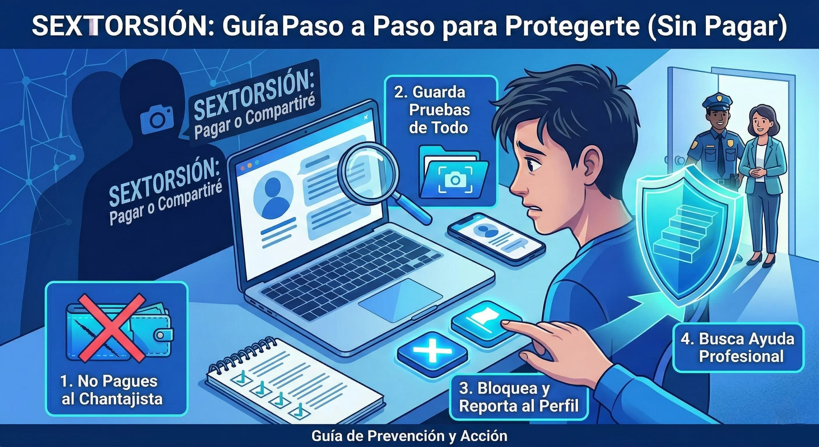 Sextorsión: Qué Hacer Paso a Paso para Protegerte (Sin Pagar al Chantajista)